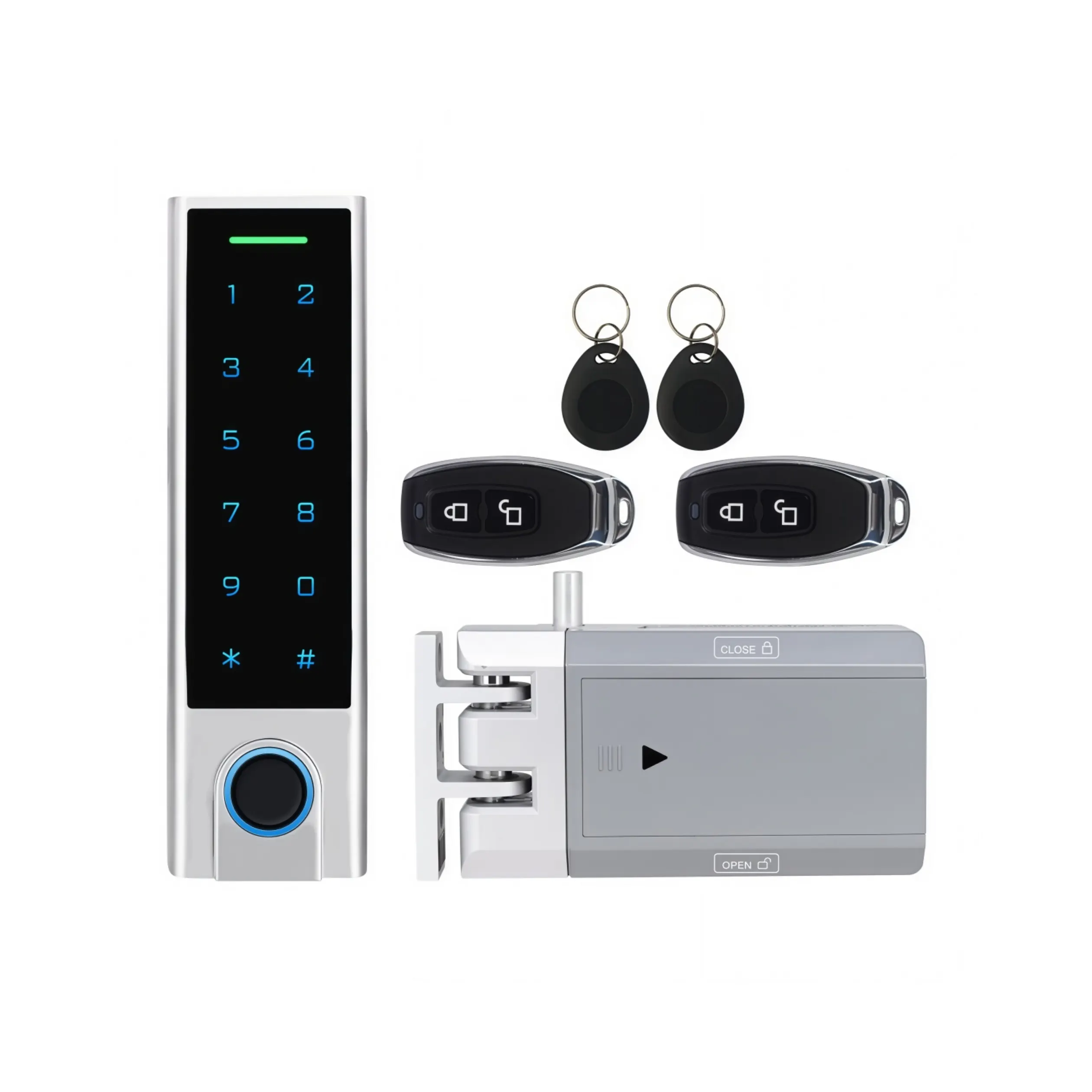 Wireless IP65 Metal Fingerprint Access Control Kit